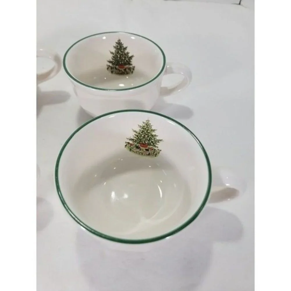 Pfaltzgraff‎ Heritage Christmas Tree Set of 4 Coffee Tea Cups